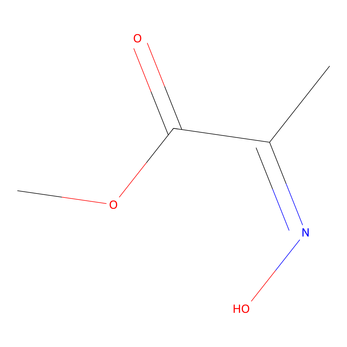Methyl 2-(hydroxyimino)propanoate molecular structure, CAS 199434-50-9
