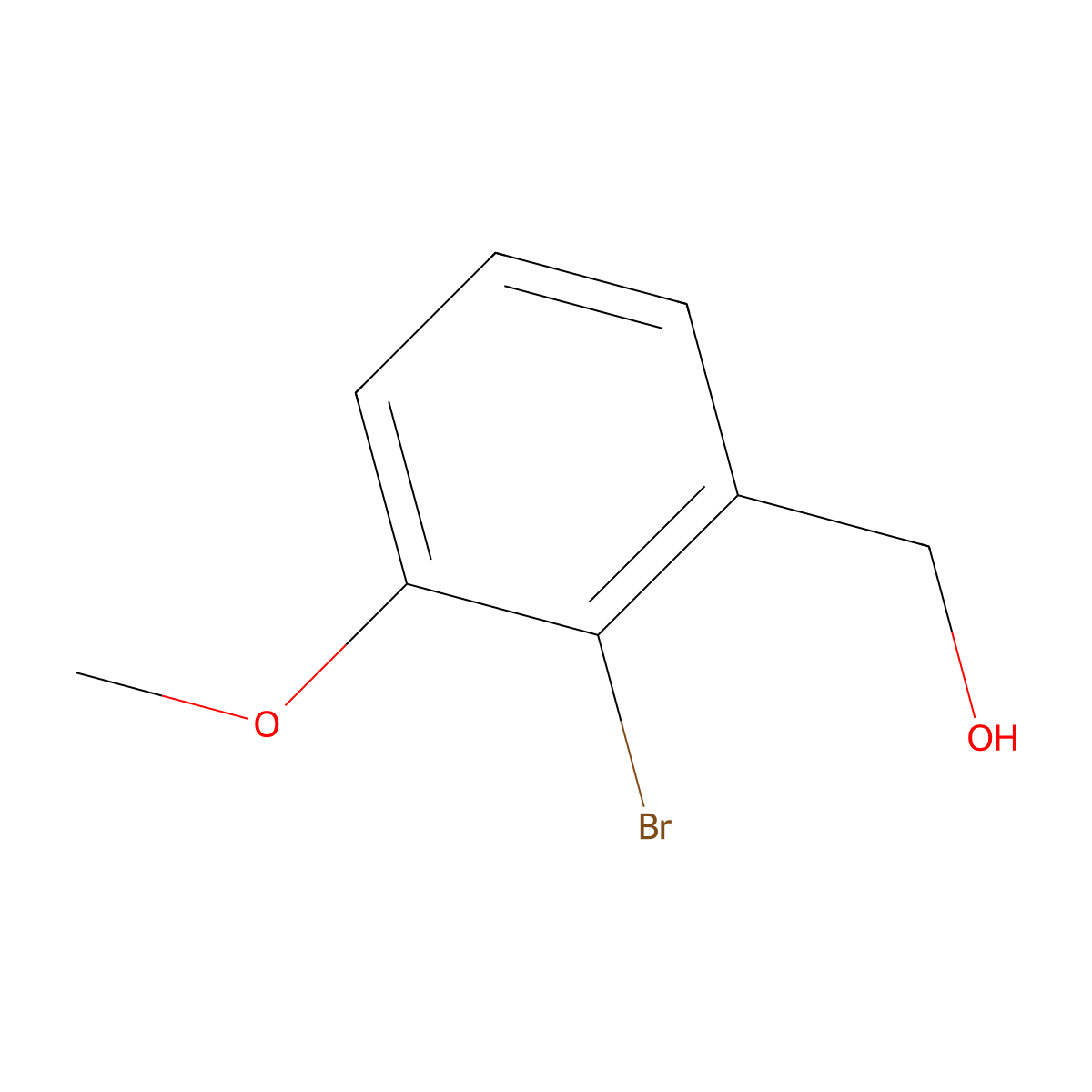 2-Bromo-3-methoxybenzyl alcohol molecular structure, CAS 199436-55-0