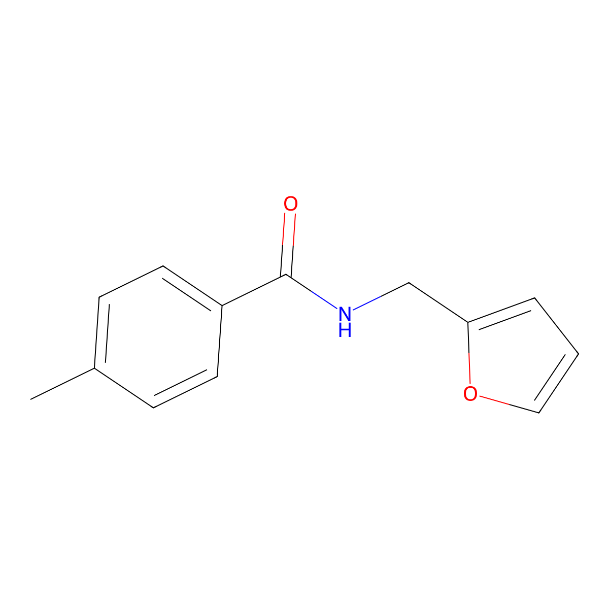 N-(2-Furanylmethyl)-4-methylbenzamide molecular structure, CAS 199443-19-1