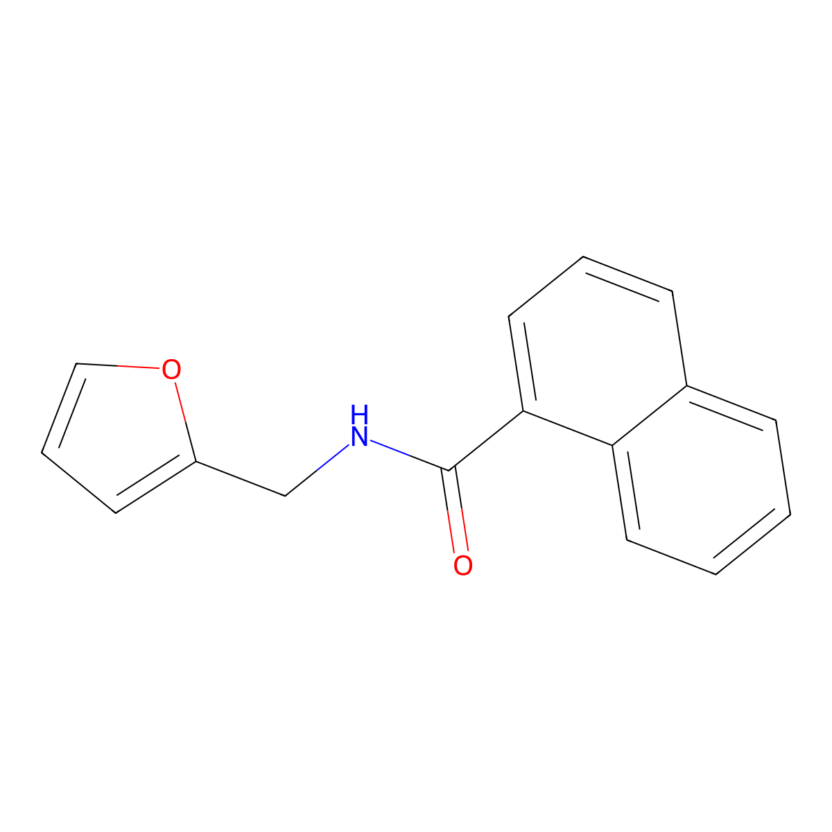 N-(furan-2-ylmethyl)naphthalene-1-carboxamide molecular structure, CAS 199443-31-7
