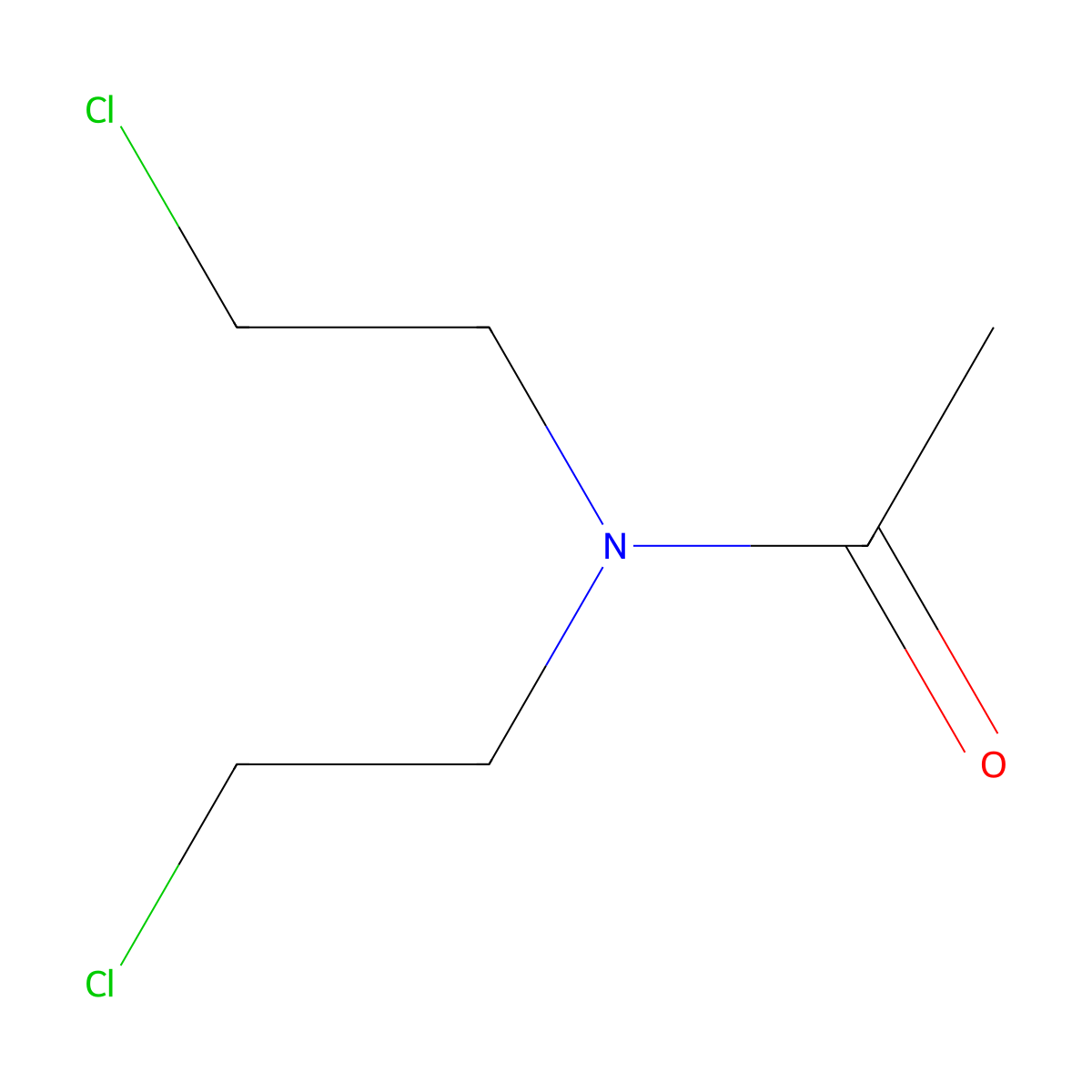 Acetamide, N,N-bis(2-chloroethyl)- molecular structure, CAS 19945-22-3