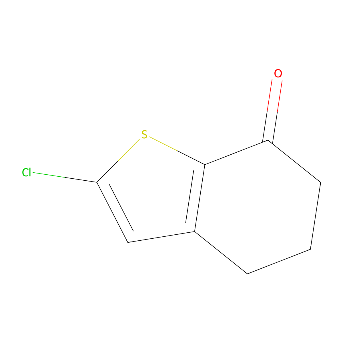 2-Chloro-5,6-dihydrobenzo[b]thiophen-7(4H)-one molecular structure, CAS 19945-37-0