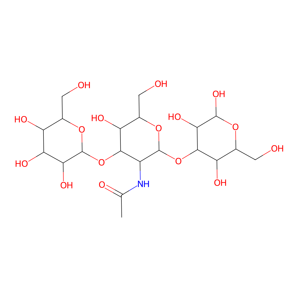 Lacto-N-triose I molecular structure, CAS 19945-86-9