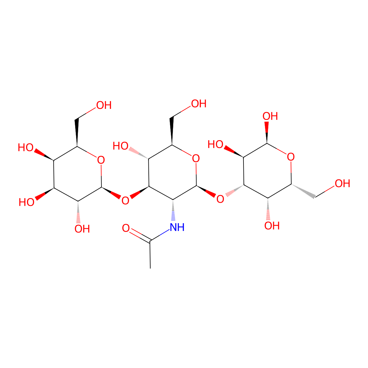 Lacto-N-triose I molecular structure, CAS 19945-86-9