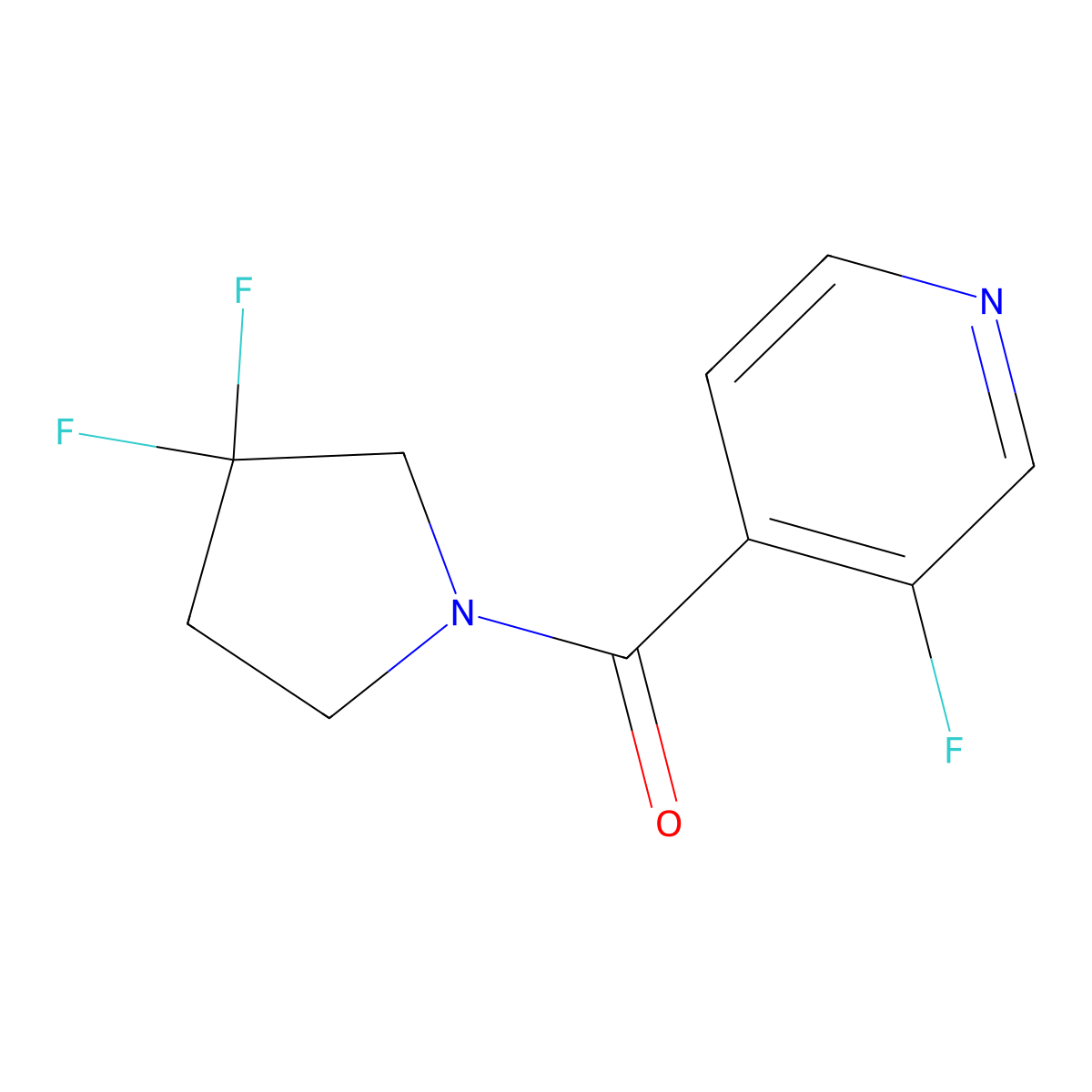 (3,3-Difluoropyrrolidin-1-yl)(3-fluoropyridin-4-yl)methanone molecular structure, CAS 1994506-68-1