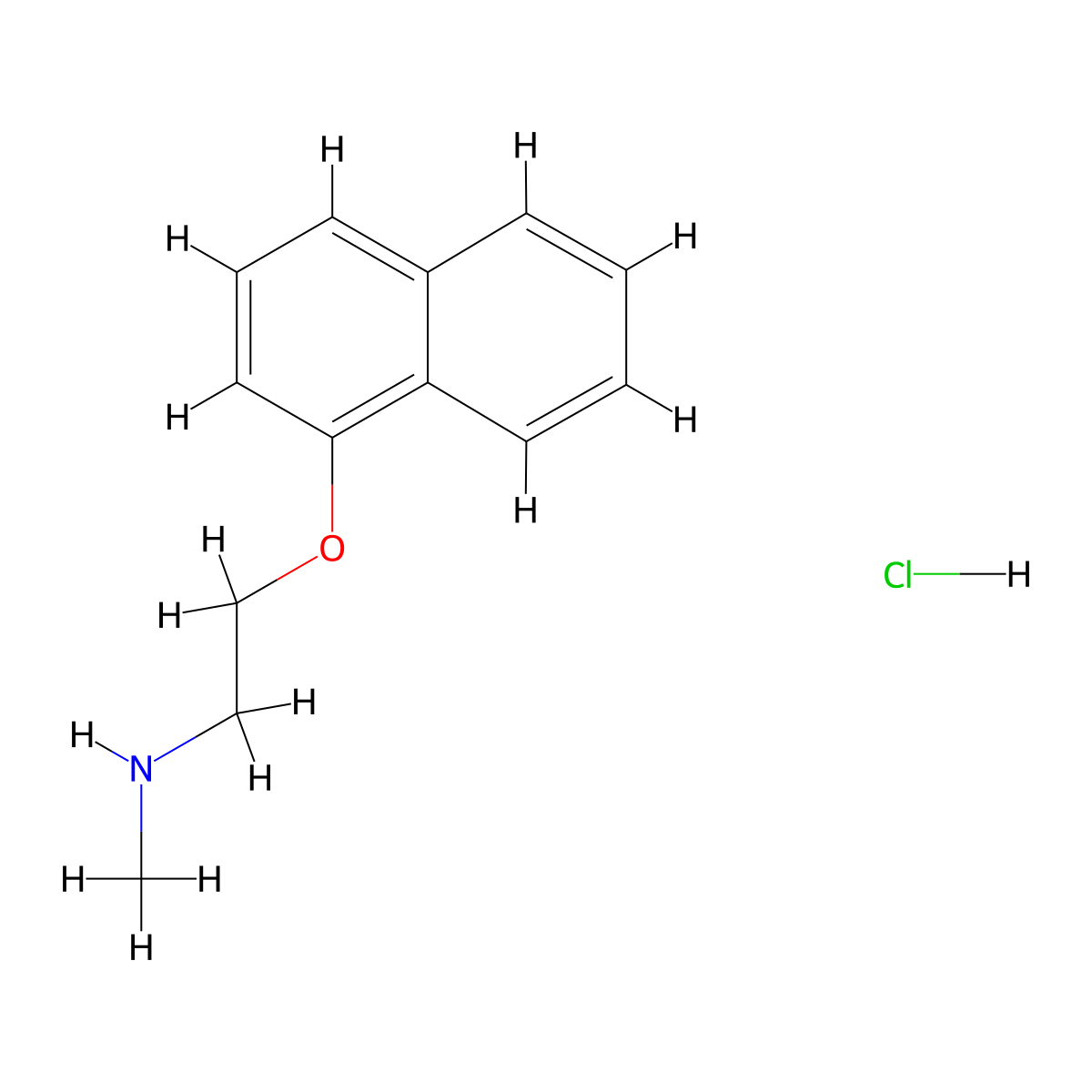 N-Methyl-2-(1-naphthyloxy)-1-ethanamine hydrochloride molecular structure, CAS 199453-86-6