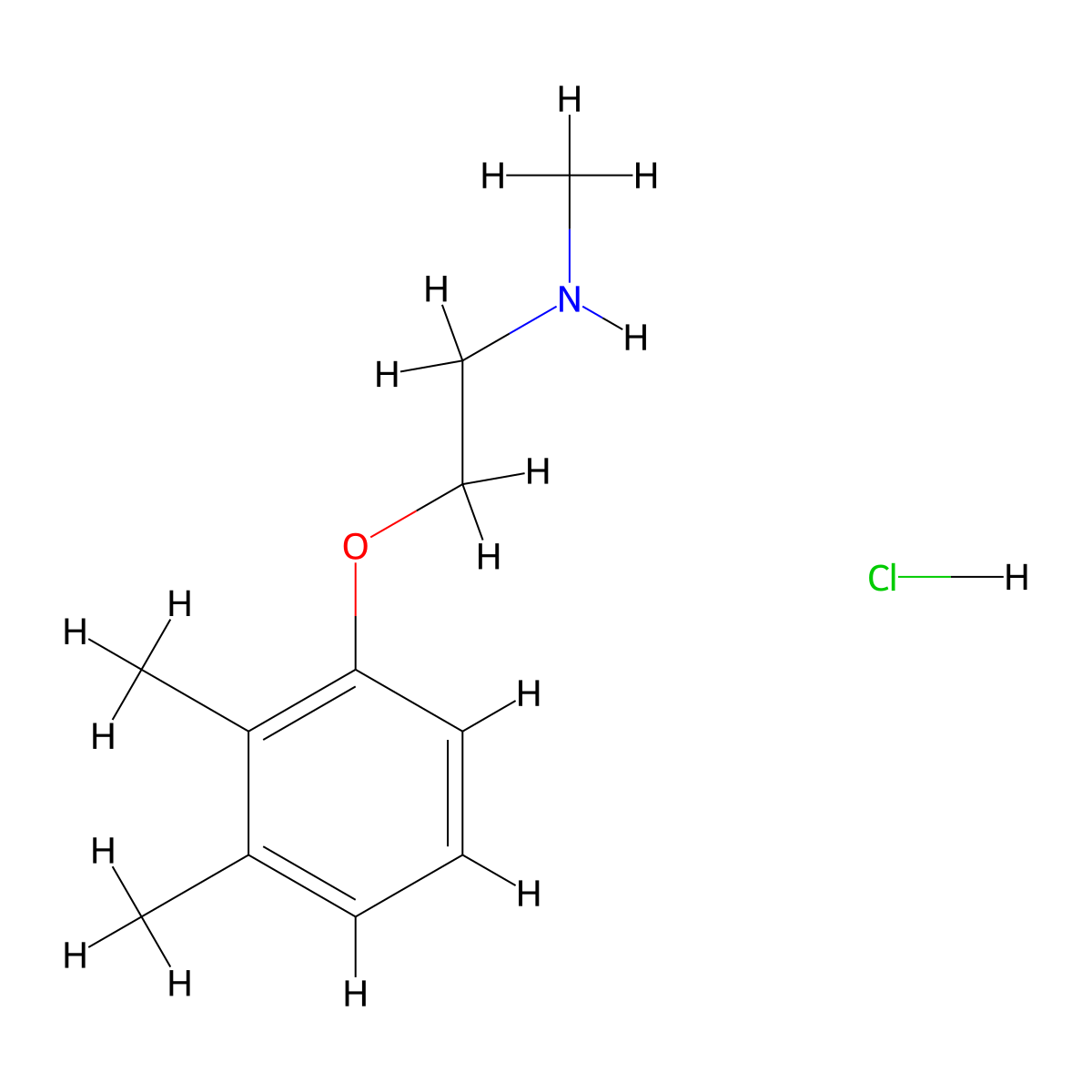 N-[2-(2,3-Dimethylphenoxy)ethyl]-N-methylamine hydrochloride molecular structure, CAS 199453-93-5
