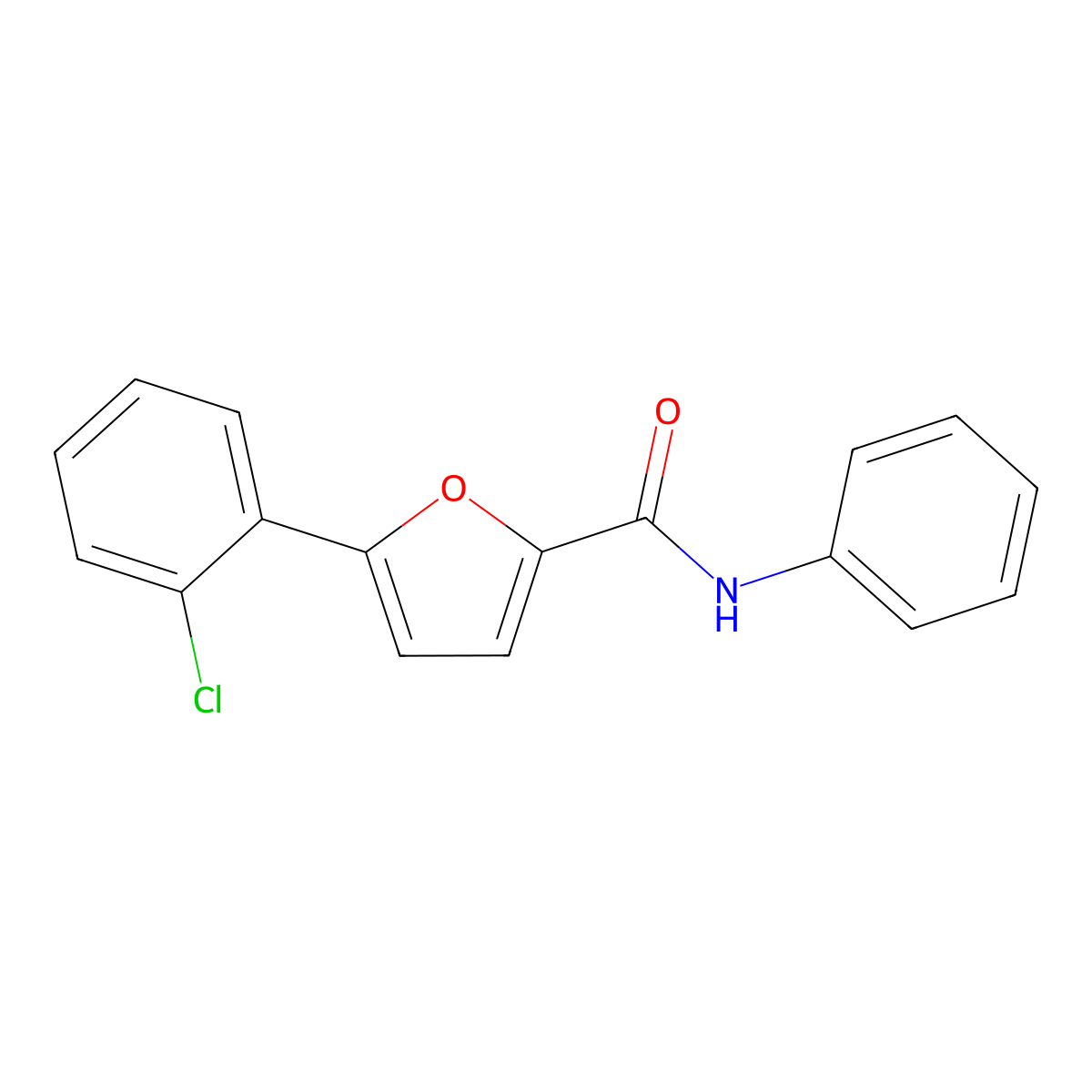 5-(2-Chlorophenyl)-N-phenyl-2-furamide molecular structure, CAS 199458-84-9