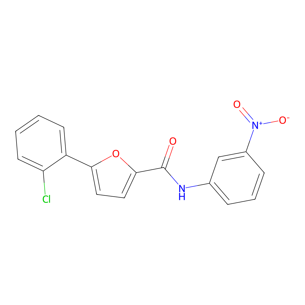 5-(2-Chlorophenyl)-N-(3-nitrophenyl)-2-furamide molecular structure, CAS 199458-86-1