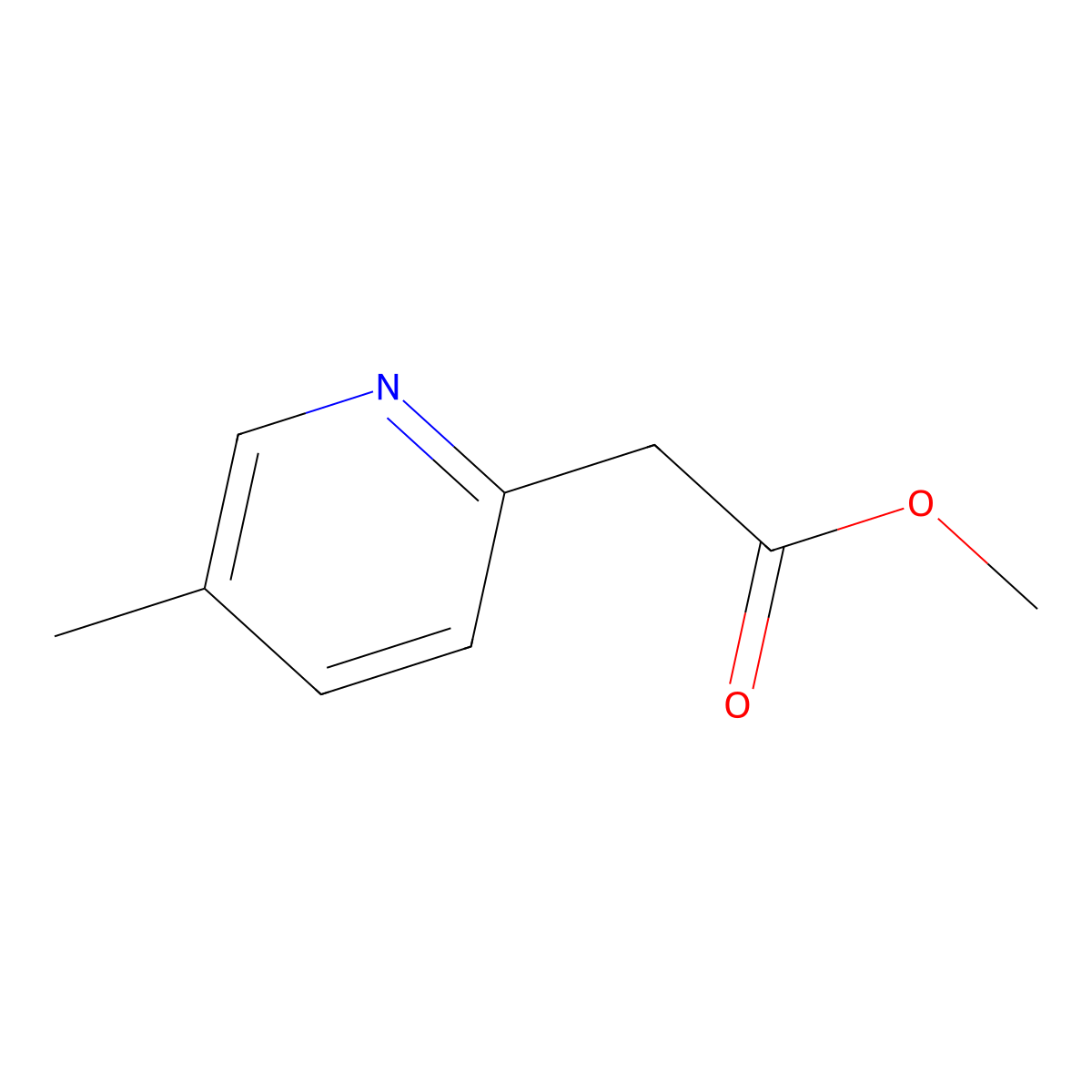 Methyl 2-(5-methylpyridin-2-yl)acetate molecular structure, CAS 19946-10-2