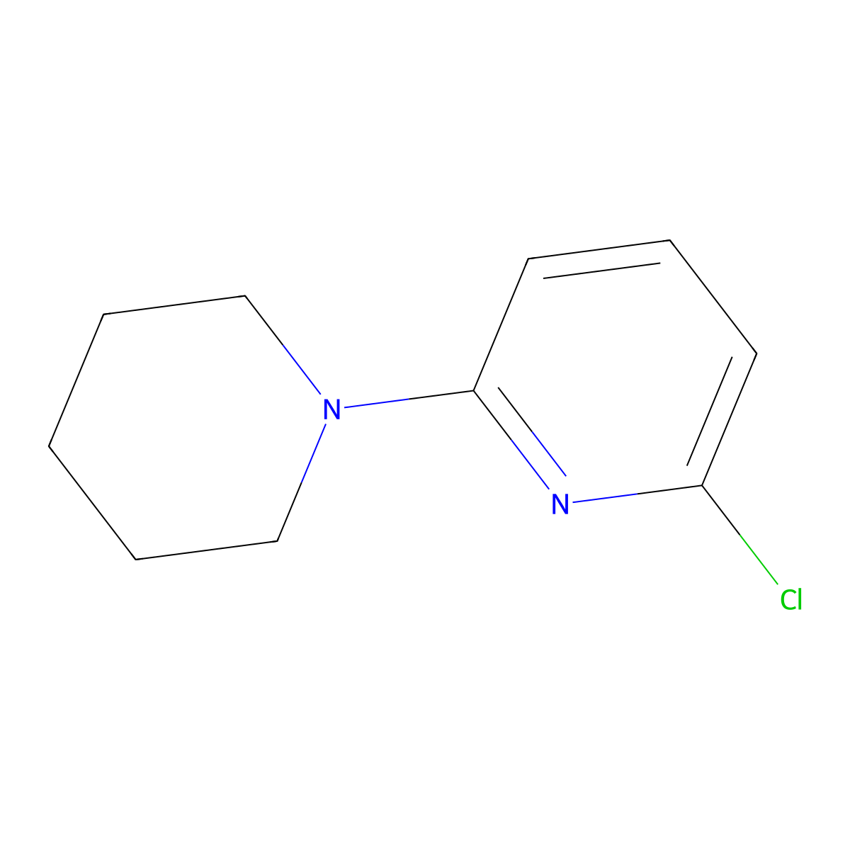 2-Chloro-6-(piperidin-1-yl)pyridine molecular structure, CAS 19946-28-2