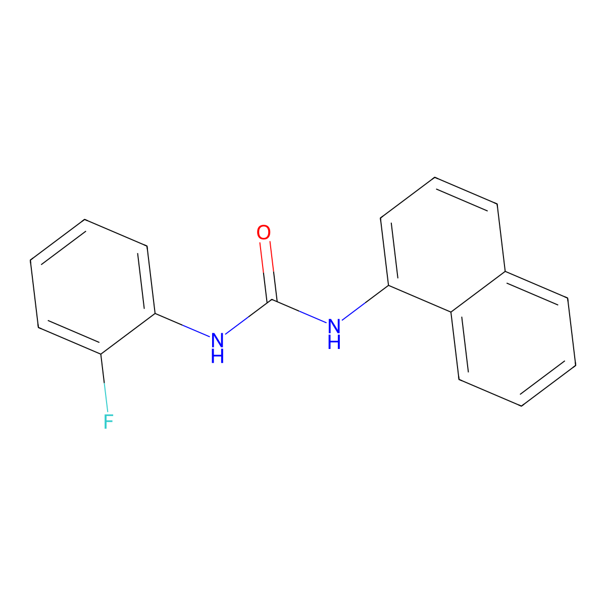 1-(2-Fluorophenyl)-3-naphthalen-1-ylurea molecular structure, CAS 199460-40-7