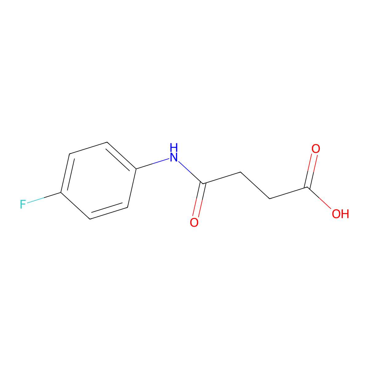 4-(4-Fluoroanilino)-4-oxobutanoic acid molecular structure, CAS 199461-14-8