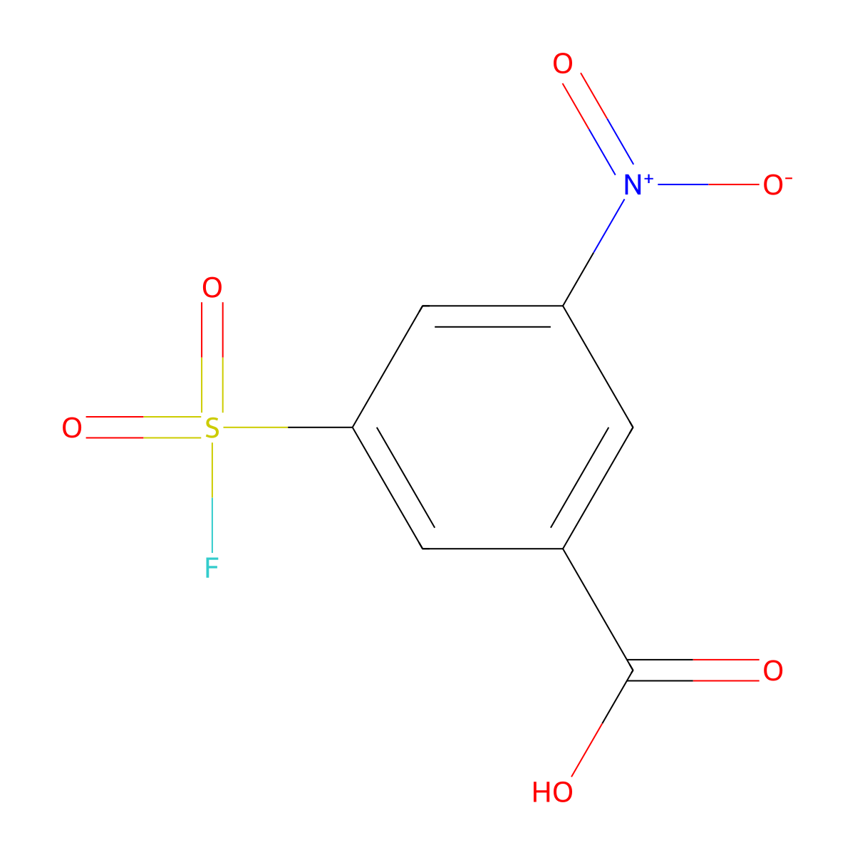 3-(Fluorosulfonyl)-5-nitrobenzoic acid molecular structure, CAS 199461-31-9