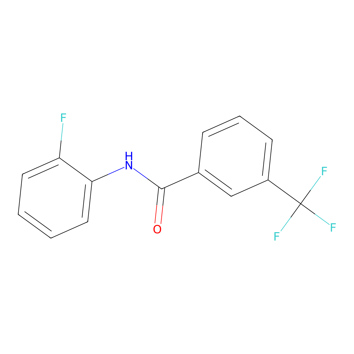 n-(2-Fluorophenyl)-3-(trifluoromethyl)benzamide molecular structure, CAS 199461-55-7