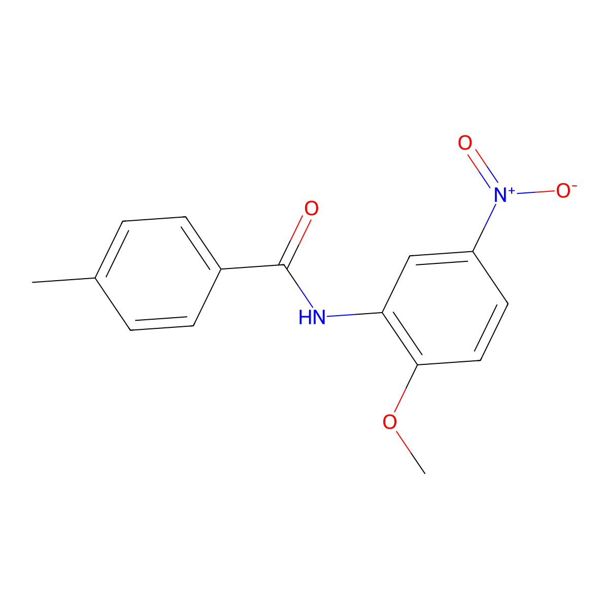 N-(2-methoxy-5-nitrophenyl)-4-methylbenzamide molecular structure, CAS 199464-84-1