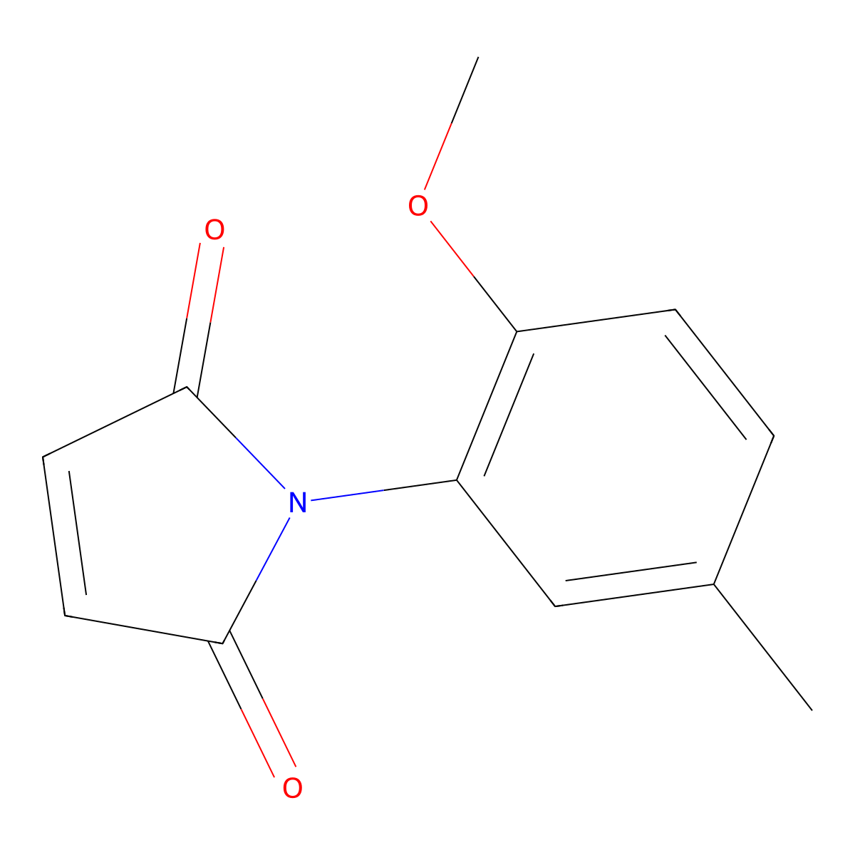 1-(2-methoxy-5-methylphenyl)-1H-pyrrole-2,5-dione molecular structure, CAS 199464-95-4