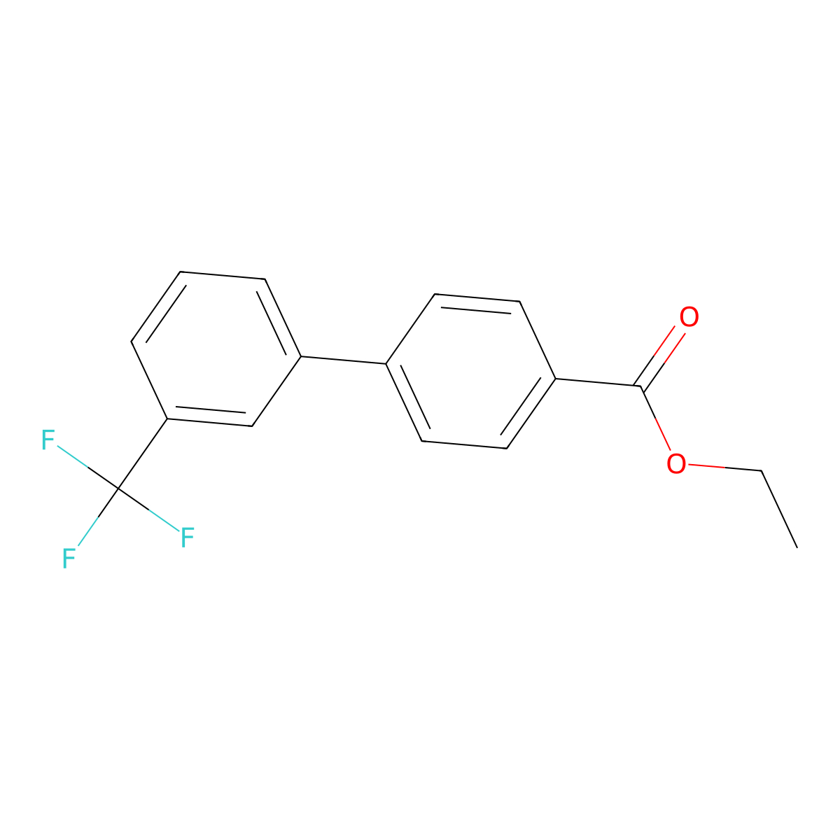 Ethyl 4-(3-trifluoromethylphenyl)benzoate molecular structure, CAS 199465-48-0