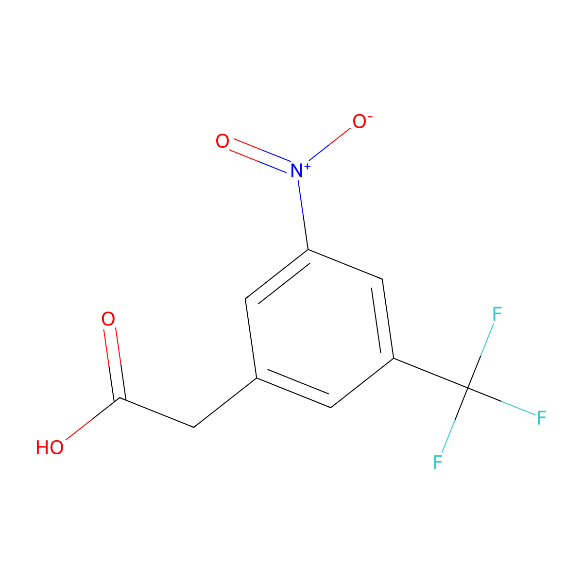 3-Nitro-5-(trifluoromethyl)phenylacetic acid molecular structure, CAS 199469-90-4