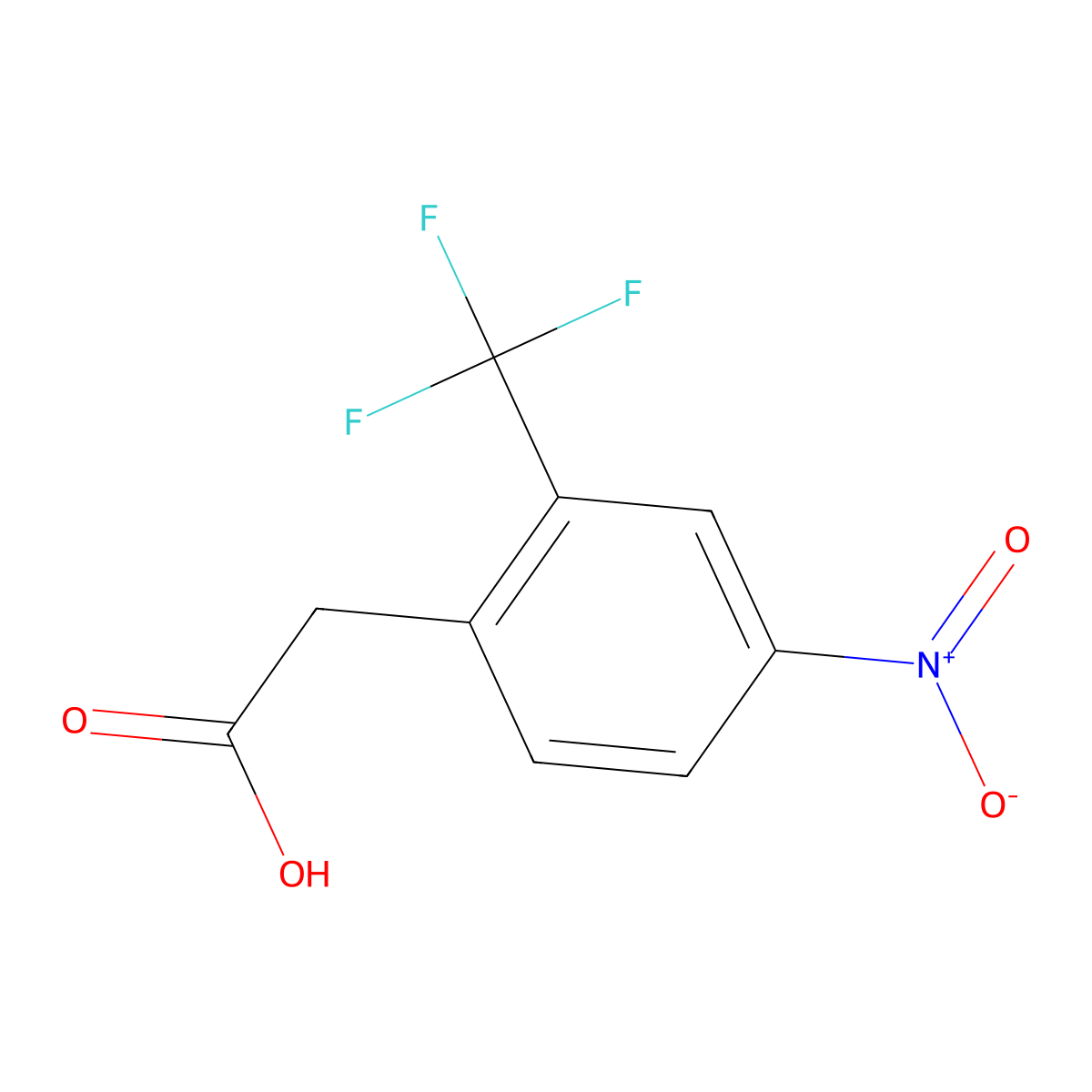 4-Nitro-2-(trifluoromethyl)phenylacetic acid molecular structure, CAS 199469-91-5