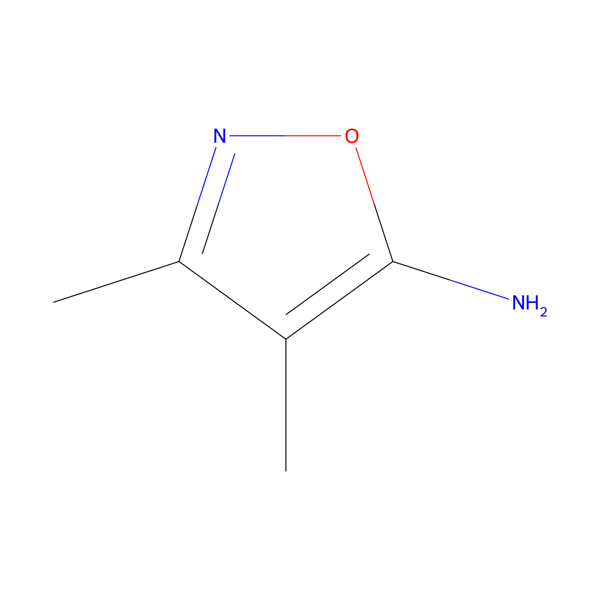 5-Amino-3,4-dimethylisoxazole molecular structure, CAS 19947-75-2