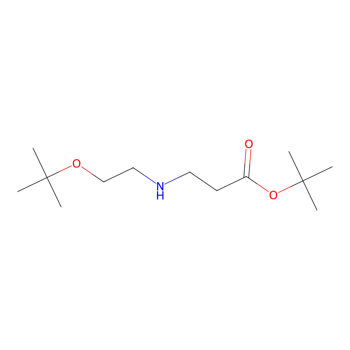 Tert-butyl 3-{[2-(tert-butoxy)ethyl]amino}propanoate molecular structure, CAS 1994716-17-4