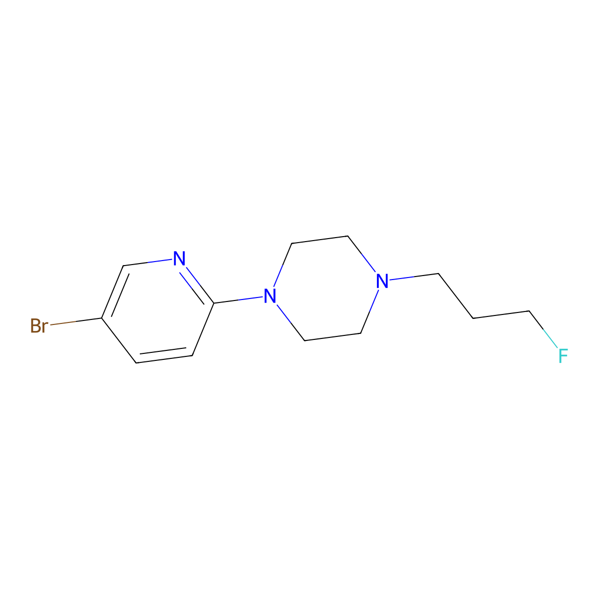 1-(5-Bromopyridin-2-yl)-4-(3-fluoropropyl)piperazine molecular structure, CAS 1994719-96-8