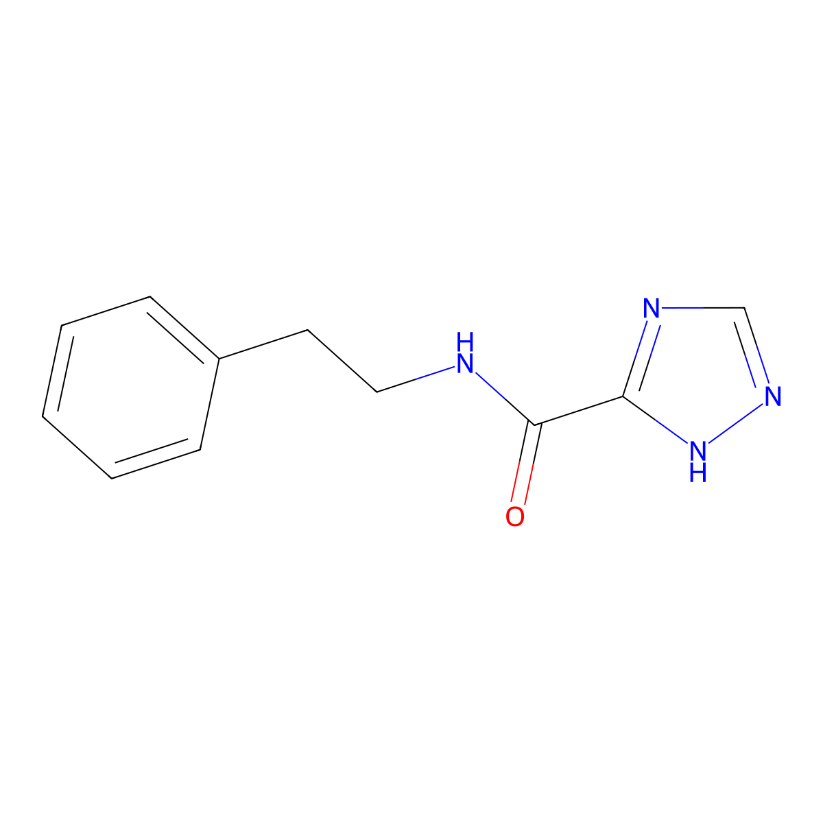 N-(2-phenylethyl)-1H-1,2,4-triazole-3-carboxamide molecular structure, CAS 199478-26-7