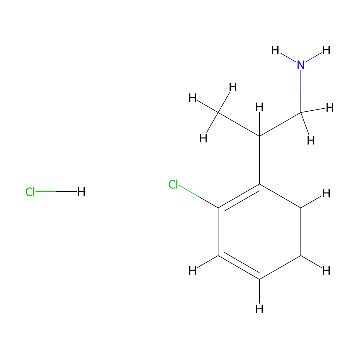 2-(2-Chlorophenyl)propan-1-amine hydrochloride molecular structure, CAS 199482-73-0