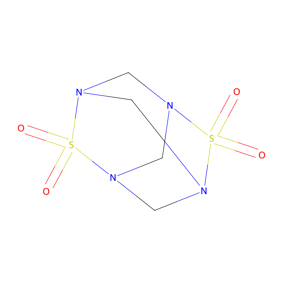 Tetramethylenedisulfotetramine molecular structure, CAS 199488-98-7