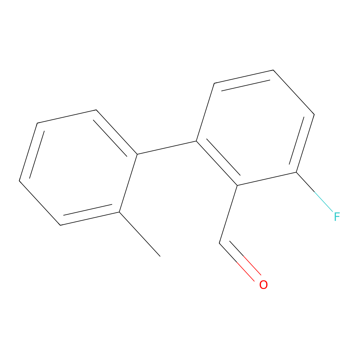 2-Fluoro-6-(2-methylphenyl)benzaldehyde molecular structure, CAS 1994885-13-0