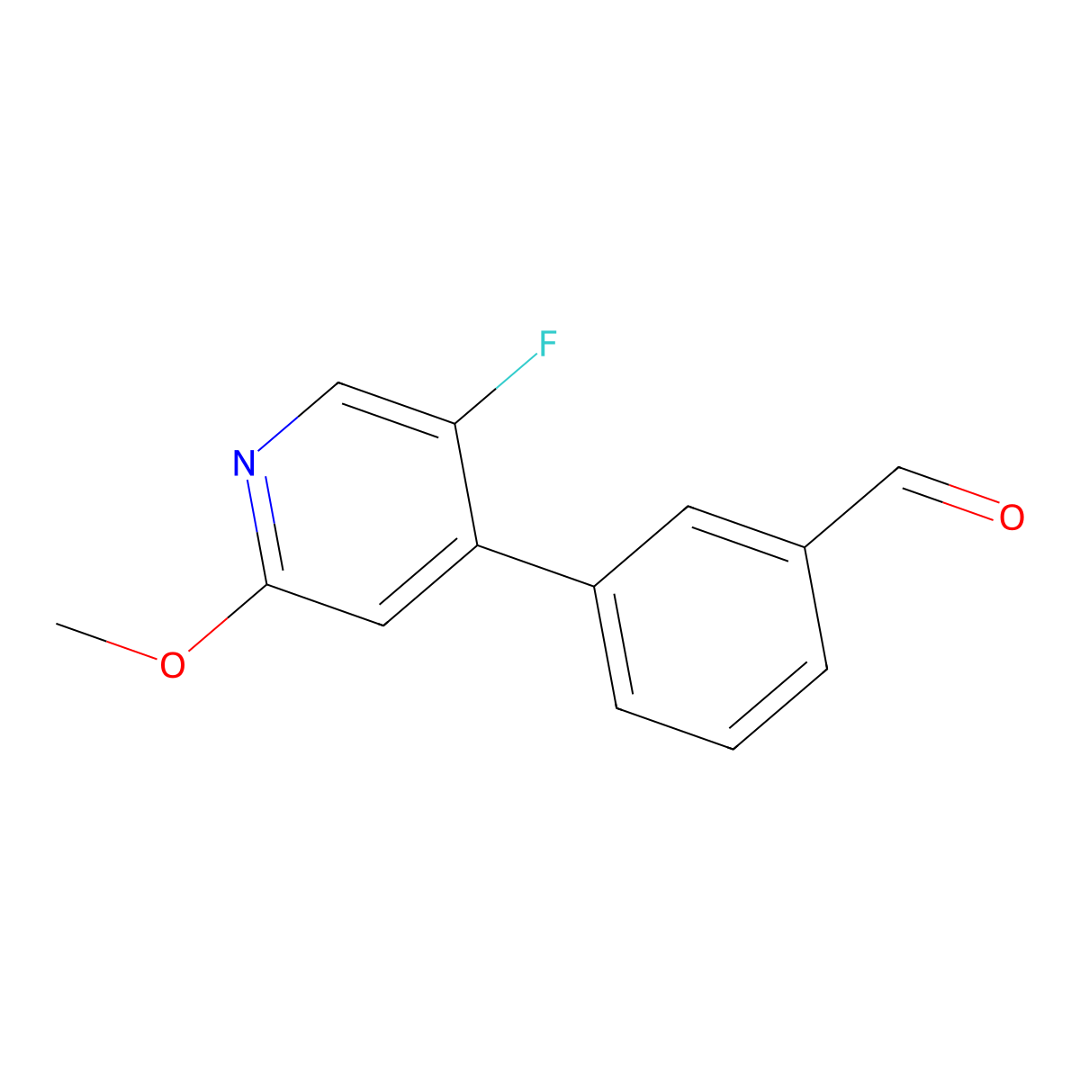 3-(5-Fluoro-2-methoxypyridin-4-yl)-benzaldehyde molecular structure, CAS 1994987-34-6