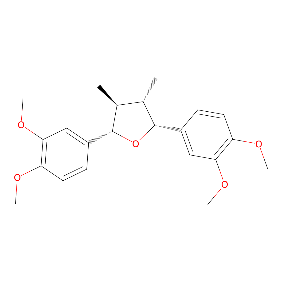 Veraguensin molecular structure, CAS 19950-55-1