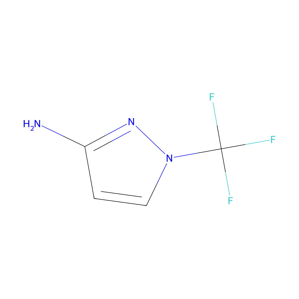 1-(Trifluoromethyl)-1H-pyrazol-3-amine molecular structure, CAS 1995071-75-4