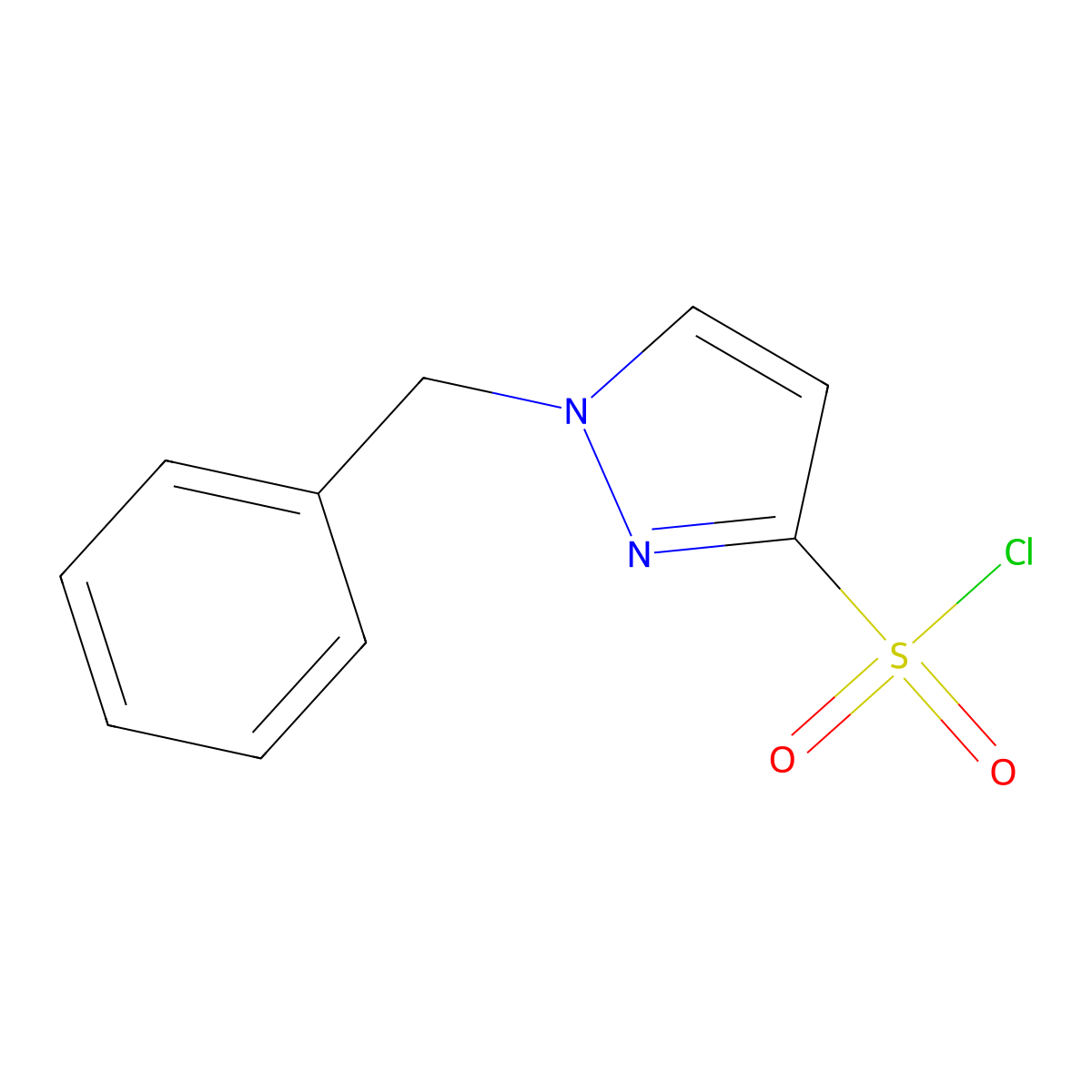 1-Benzyl-1H-pyrazole-3-sulfonyl chloride molecular structure, CAS 1995071-90-3