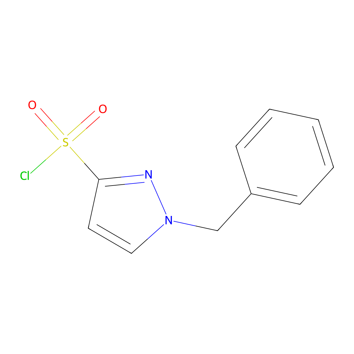 1-Benzyl-1H-pyrazole-3-sulfonyl chloride molecular structure, CAS 1995071-90-3
