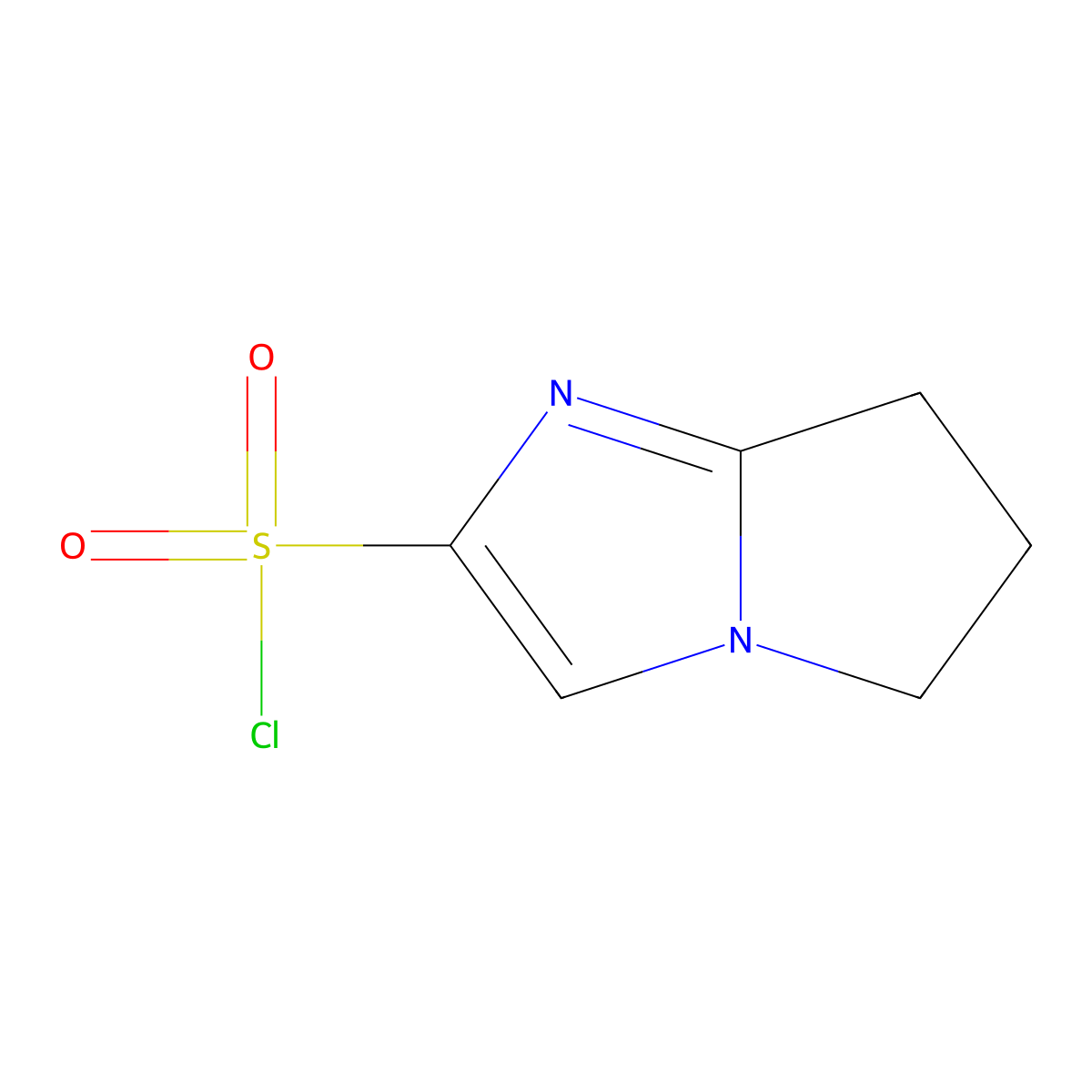 5H,6H,7H-pyrrolo[1,2-a]imidazole-2-sulfonyl chloride molecular structure, CAS 1995072-45-1