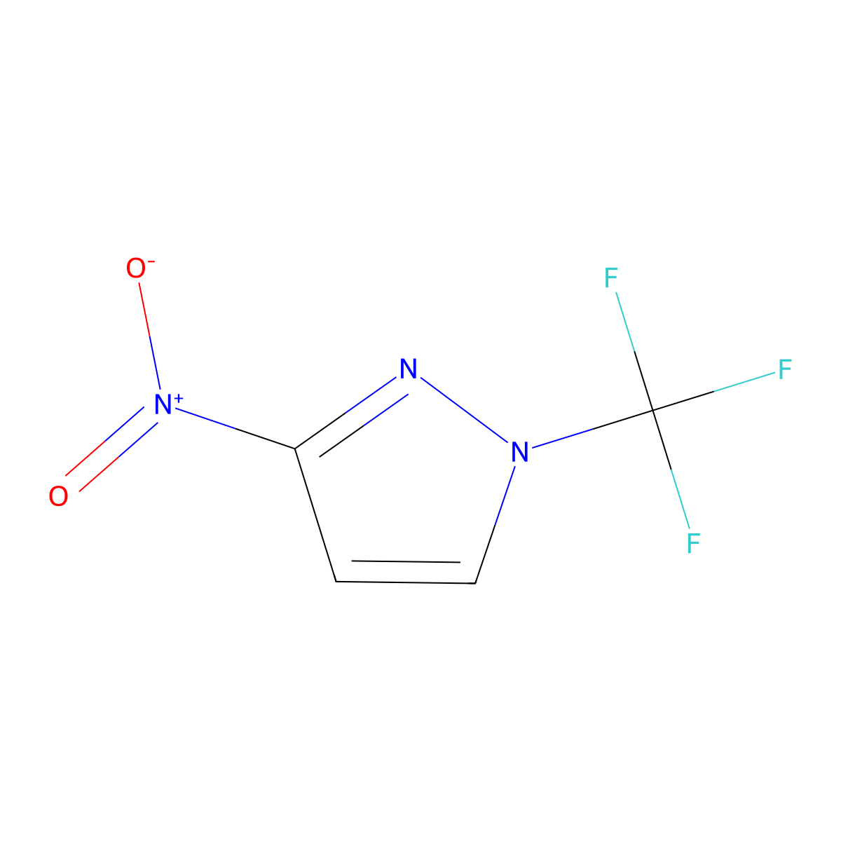 3-nitro-1-(trifluoromethyl)-1H-pyrazole molecular structure, CAS 1995072-52-0