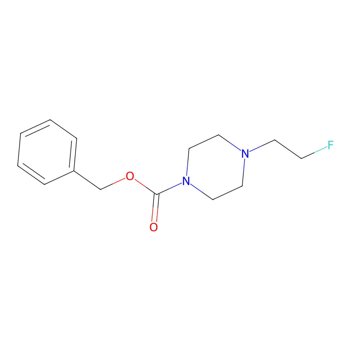 Benzyl 4-(2-fluoroethyl)piperazine-1-carboxylate molecular structure, CAS 1995189-10-0