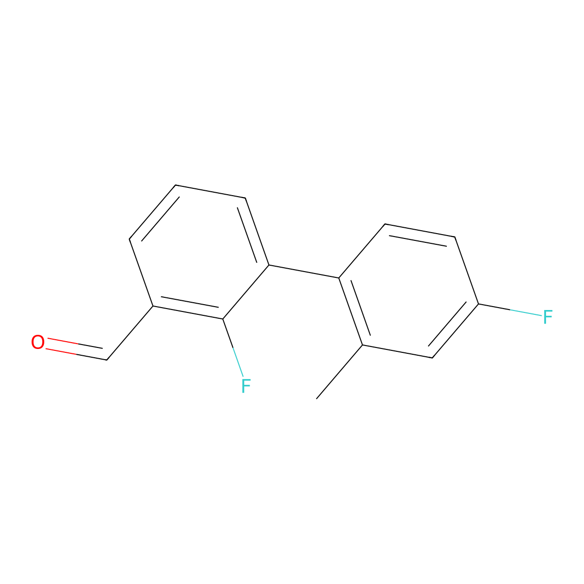2-Fluoro-3-(4-fluoro-2-methylphenyl)benzaldehyde molecular structure, CAS 1995198-55-4