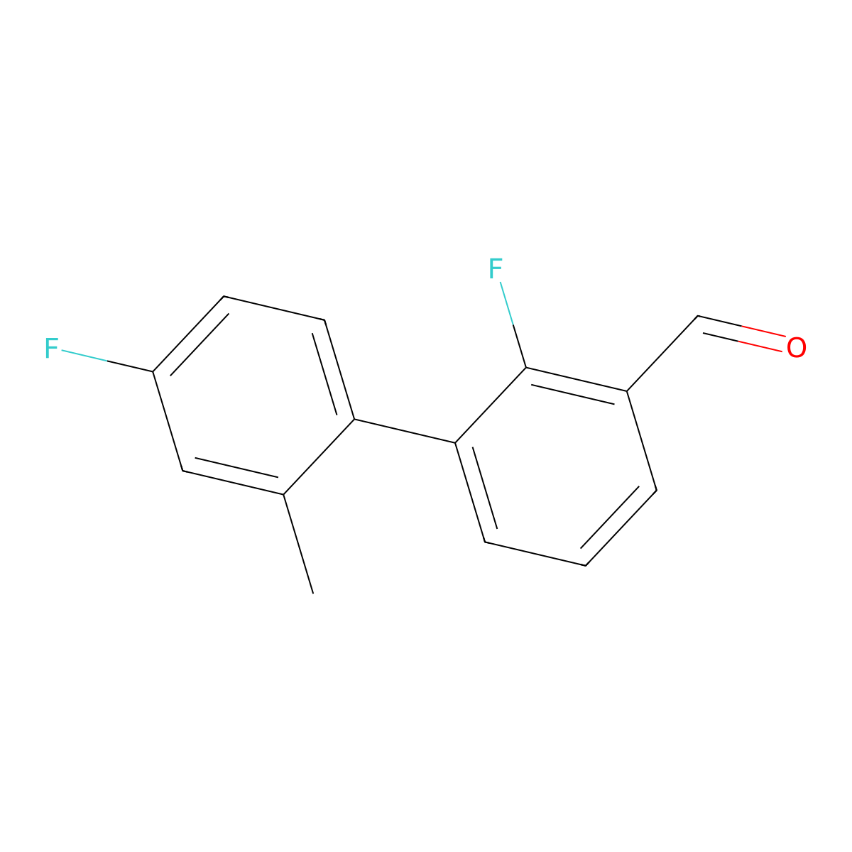 2-Fluoro-3-(4-fluoro-2-methylphenyl)benzaldehyde molecular structure, CAS 1995198-55-4