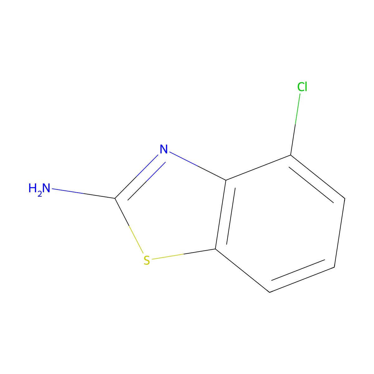 2-Benzothiazolamine, 4-chloro- molecular structure, CAS 19952-47-7