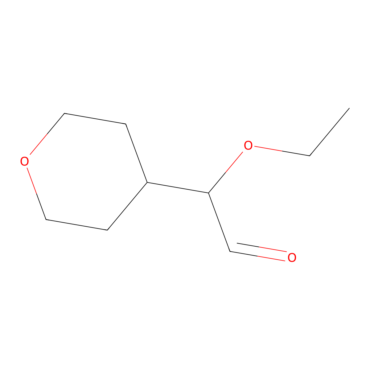 2-Ethoxy-2-(oxan-4-yl)acetaldehyde molecular structure, CAS 1995208-34-8
