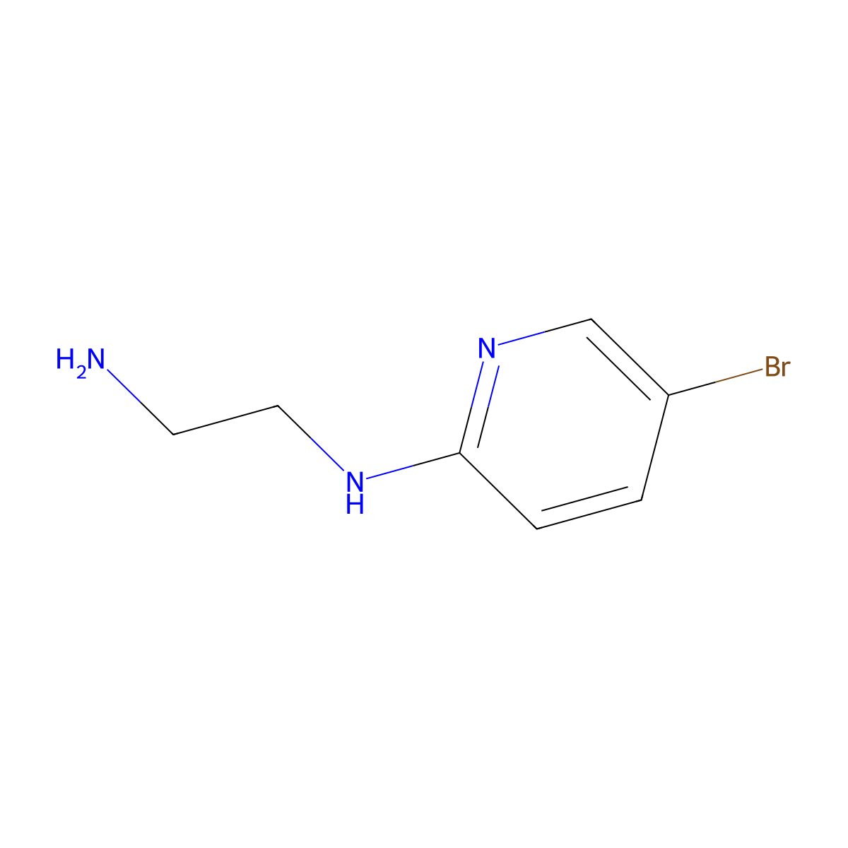 N1-(5-Bromopyrid-2-yl)ethane-1,2-diamine molecular structure, CAS 199522-66-2
