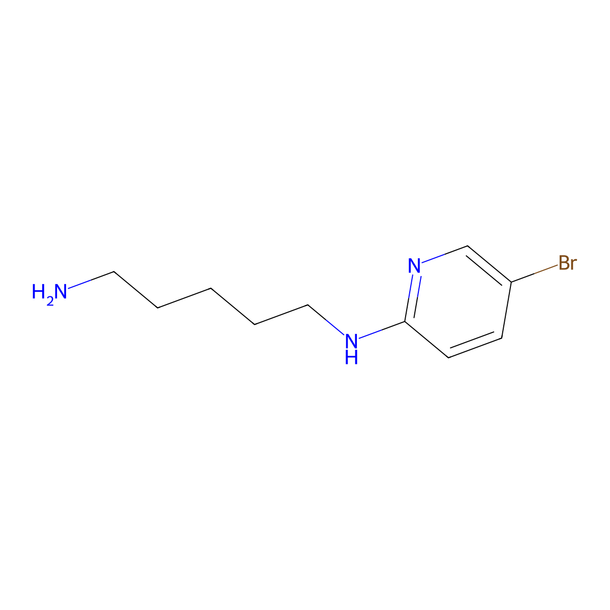2-n-(5-Aminopentyl)-amino-5-bromopyridine molecular structure, CAS 199522-81-1
