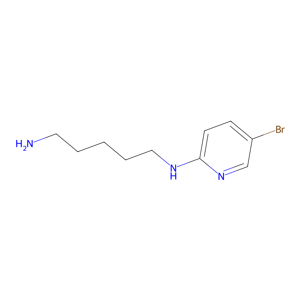 2-n-(5-Aminopentyl)-amino-5-bromopyridine molecular structure, CAS 199522-81-1