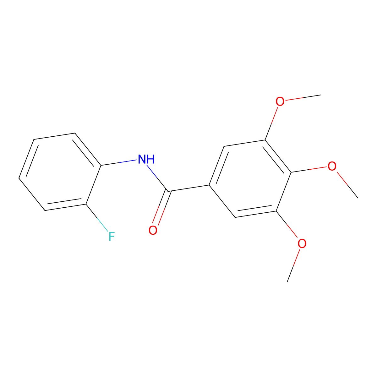 N-(2-Fluorophenyl)-3,4,5-trimethoxybenzamide molecular structure, CAS 199523-61-0