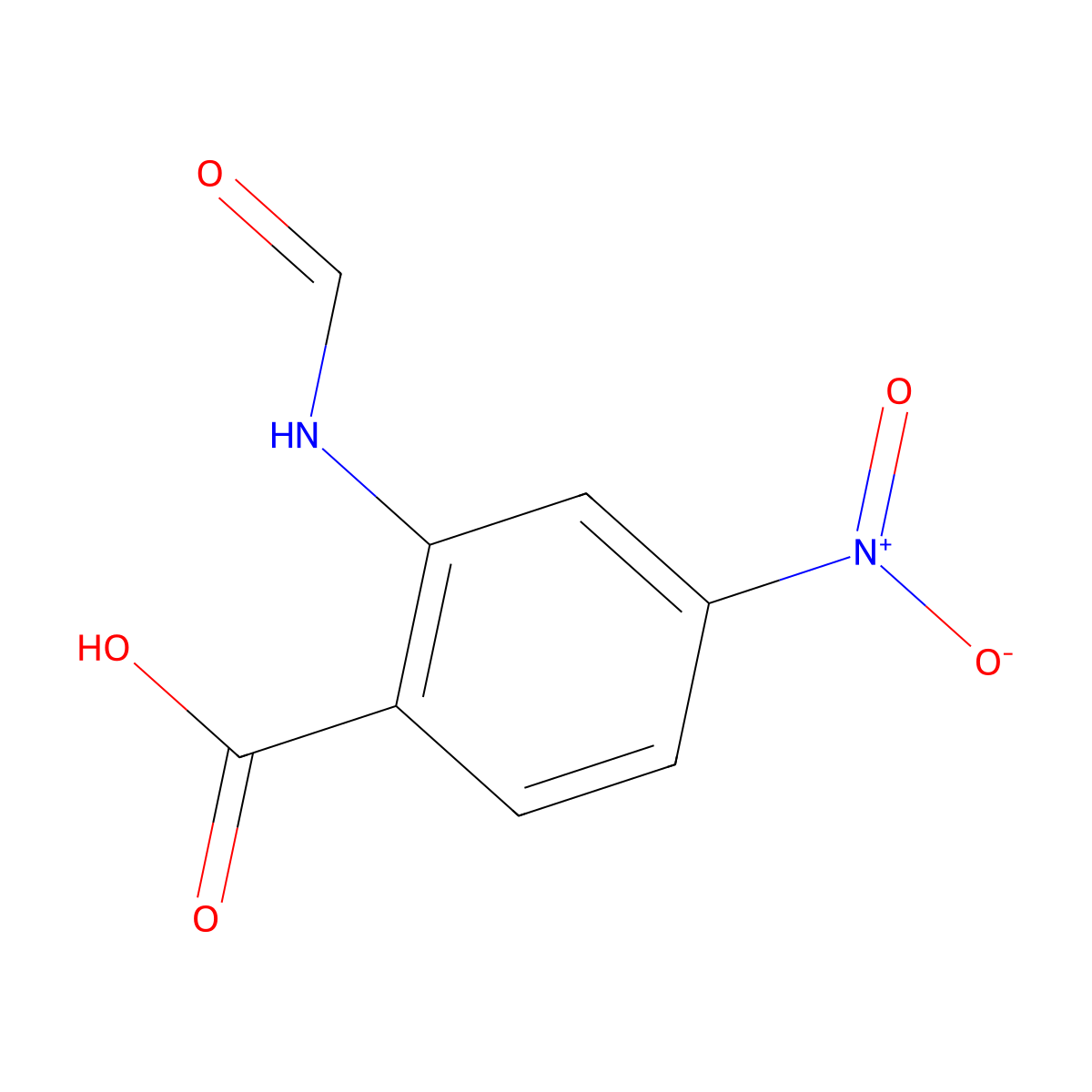 2-Formamido-4-nitrobenzoic acid molecular structure, CAS 199523-83-6