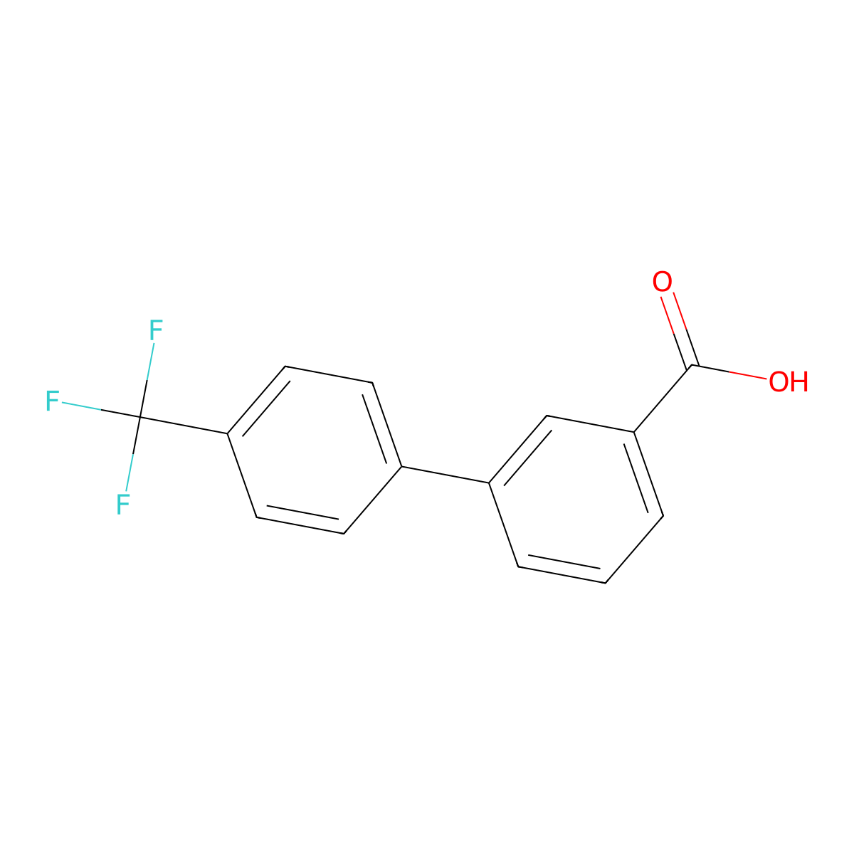 4'-Trifluoromethyl-biphenyl-3-carboxylic acid molecular structure, CAS 199528-28-4