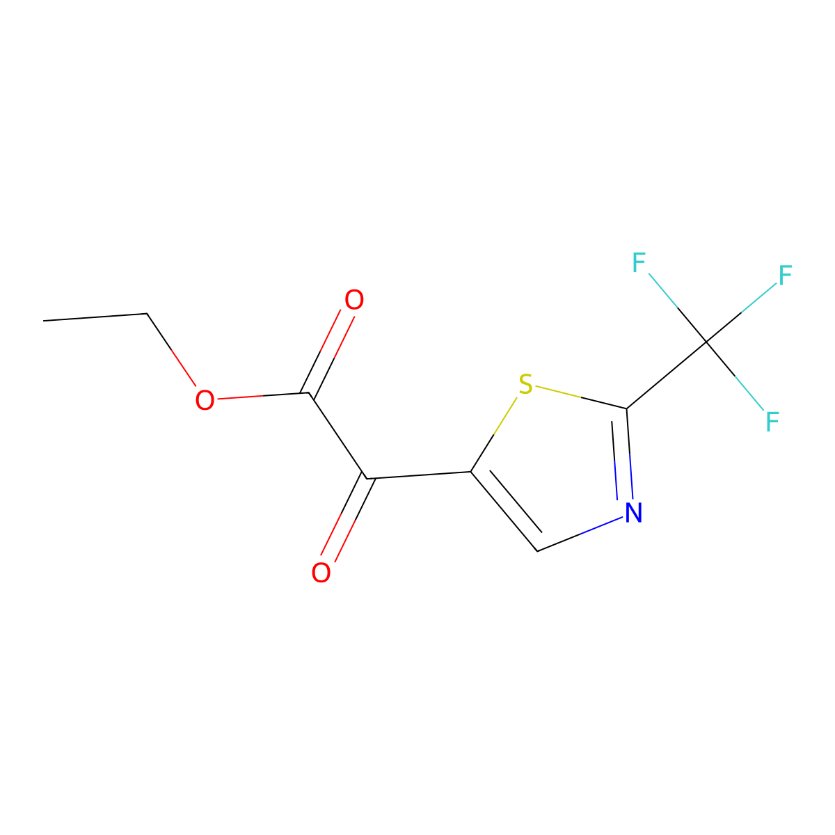 Ethyl 2-oxo-2-[2-(trifluoromethyl)-1,3-thiazol-5-yl]acetate molecular structure, CAS 1995301-86-4
